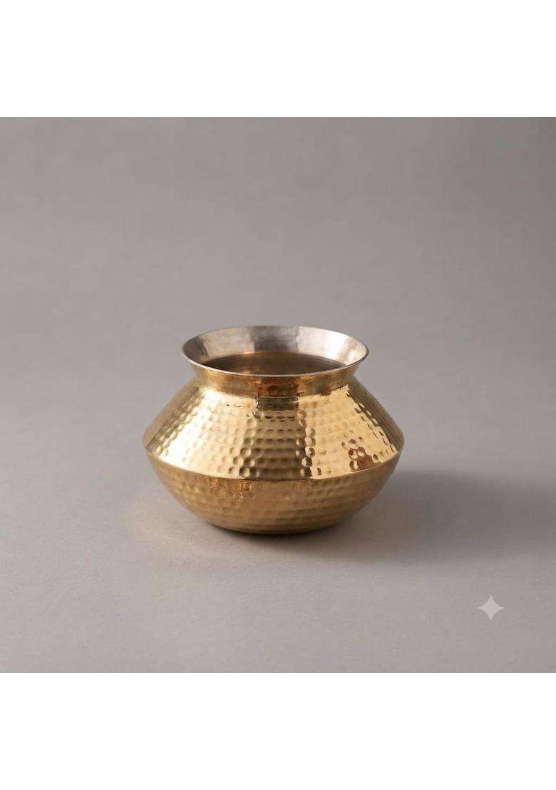 SHAAN mfg. Brass Patili Handi | 3 L | 3.2 Qt | Handcrafted - Indya