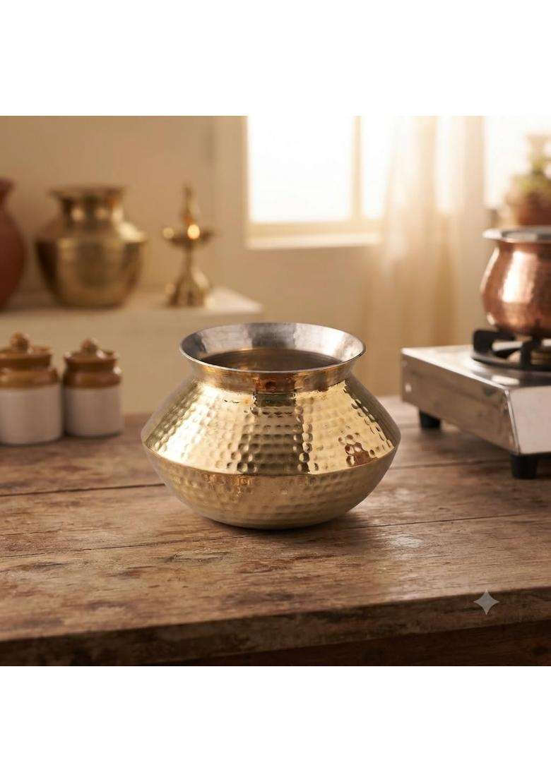 SHAAN mfg. Brass Patili Handi | 3 L | 3.2 Qt | Handcrafted - Indya