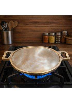 ANYRA'S TROVE Bronze Tawa Flat Griddle for Dosa | 13.5 Inch | Non-Stick