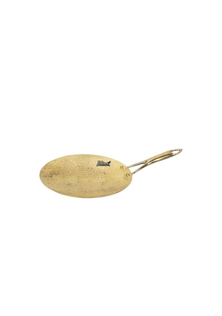 Blissful Decor Brass Roti Tawa Flat Griddle | 32 cm | 12.6 Inch | Non-Toxic - Indya