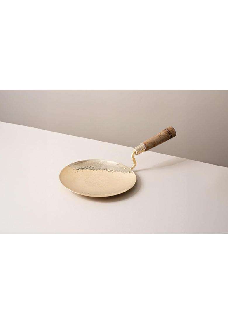 PTAL NAGRI Pure Brass Brass Roti Tawa Flat Griddle | 26 cm | 10.2 Inch - Indya