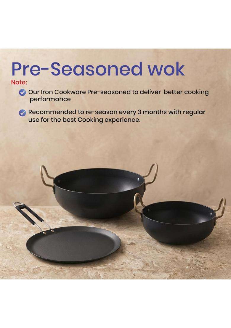DOZY Iron Cookware | 3-Piece Set - Indya