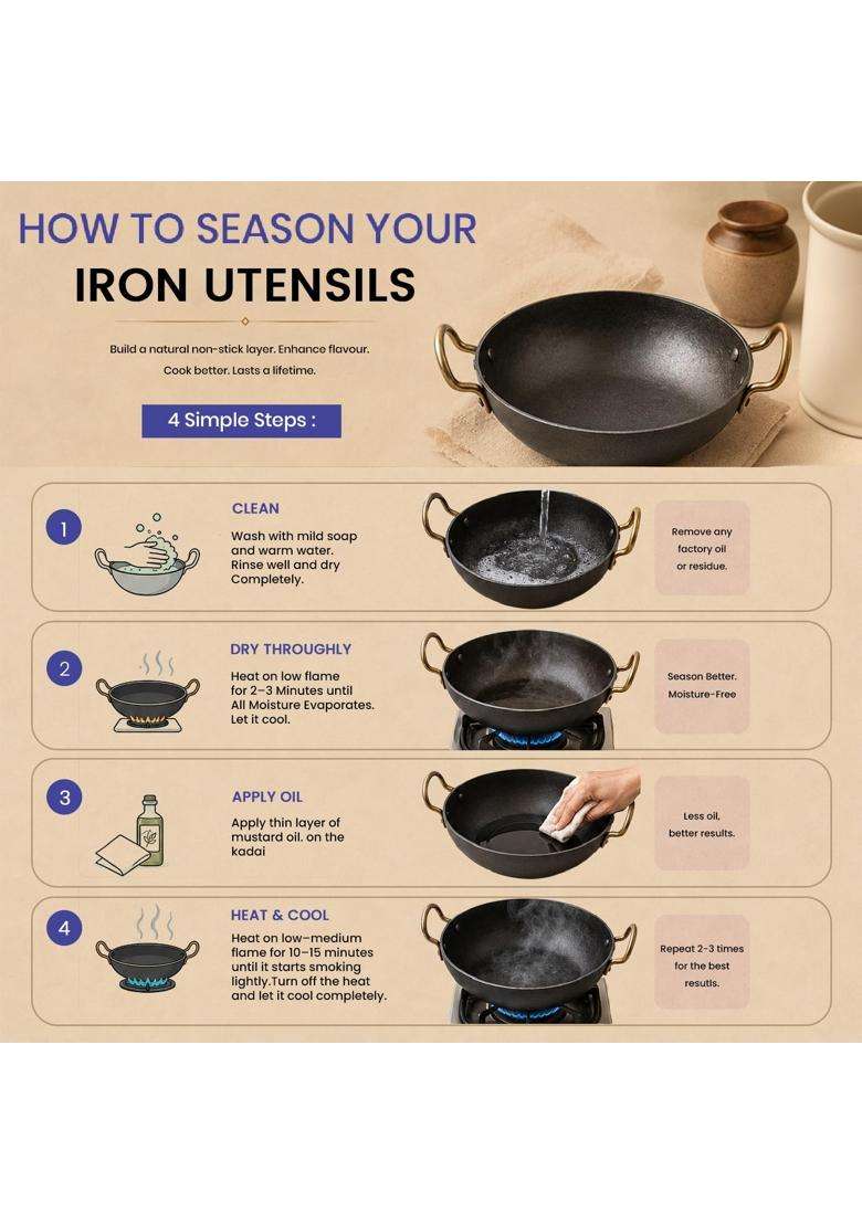 DOZY Iron Cookware | 3-Piece Set - Indya