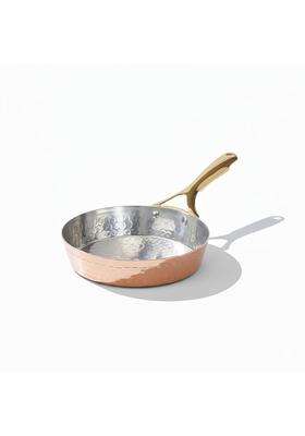P-TAL Copper Frying Pan with Heat-Resistant Handle | 8.25 Inch | Tin Lined Kalai | Non-Stick
