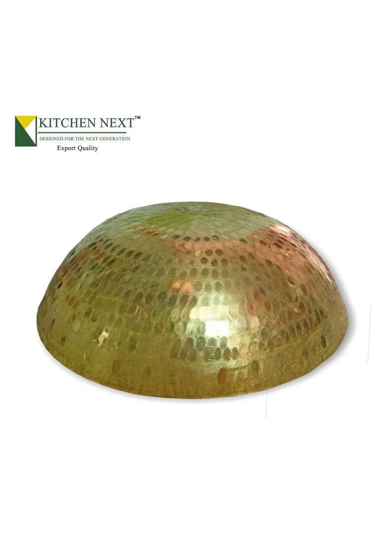 KITCHEN NEXT Handmade Kadhai Wok Frying Pan Pital Kadai Without Handle Karahi Pan for Cooking | 1500 ml | 50.7 fl oz - Indya