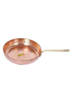 SHIV SHAKTI ARTS X X Copper Fry Pan Tadka Pan | 350 ml | 11.8 fl oz | 35 cm | 13.8 Inch