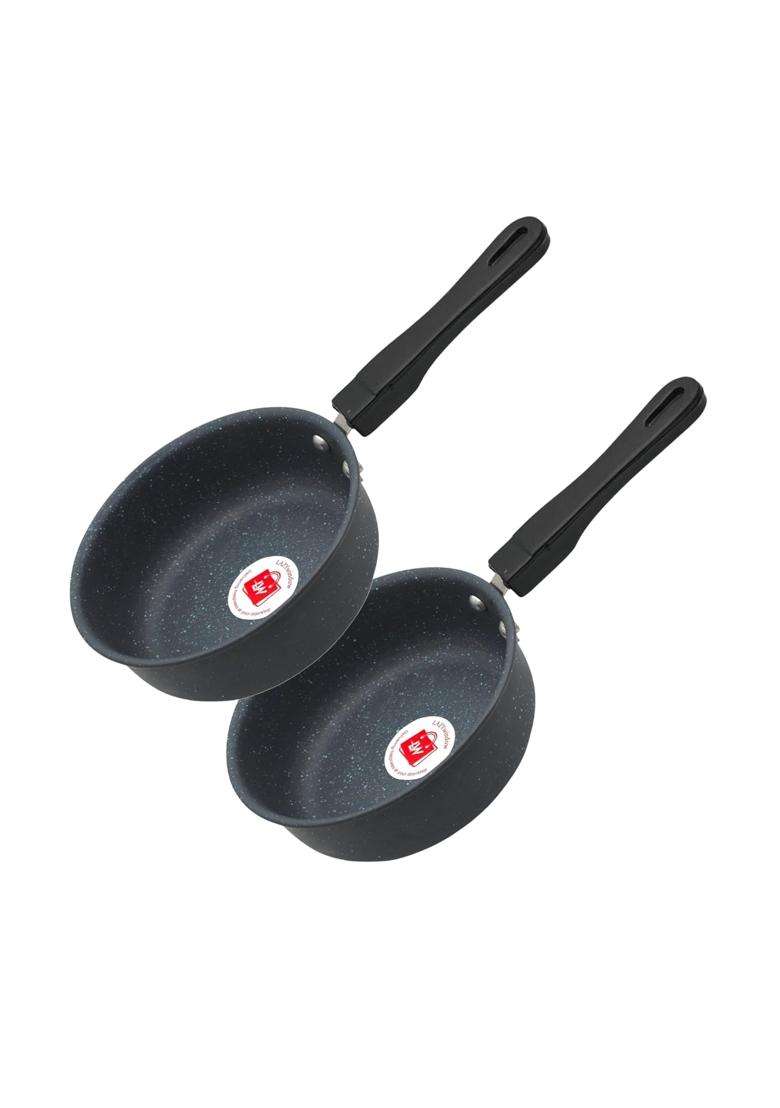 LAZYwindow Nonstick Baby Sauce Pan | 17 cm | 6.7 Inch | Pack of 2 - Indya