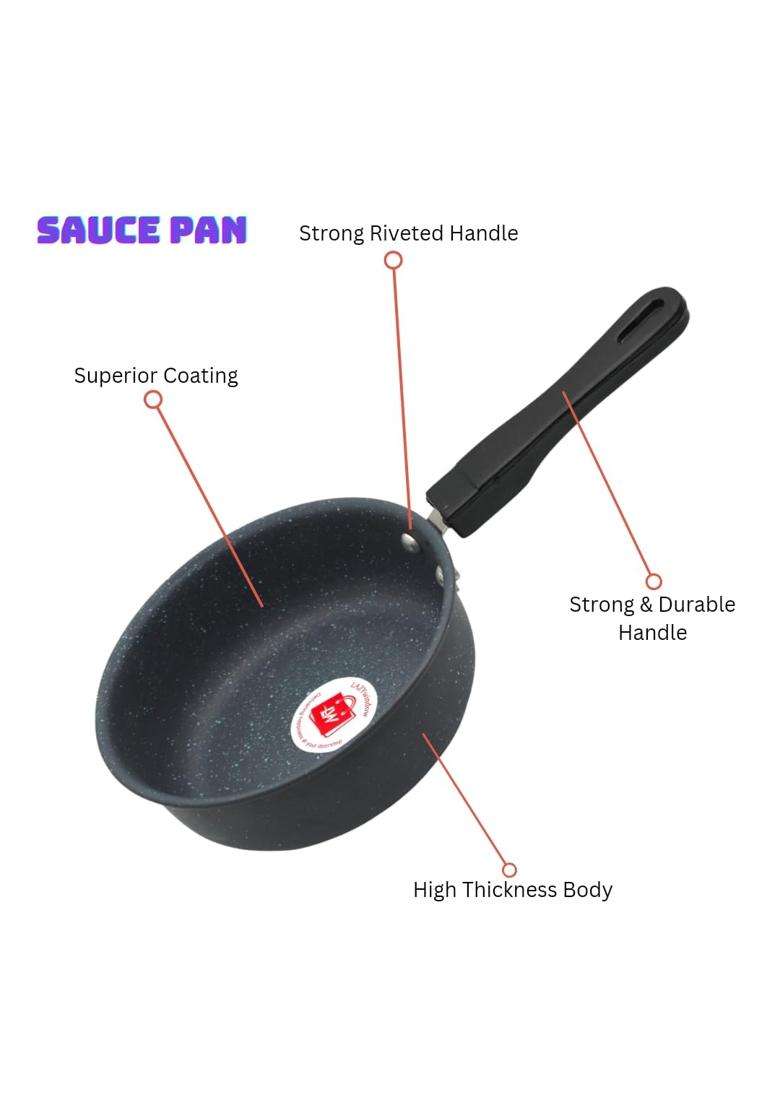 LAZYwindow Nonstick Baby Sauce Pan | 17 cm | 6.7 Inch | Pack of 2 - Indya