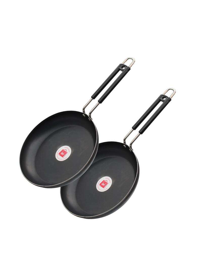 LAZYwindow Pure Iron Tadka Pan | 20 cm | 7.9 Inch | Induction Compatible - Indya