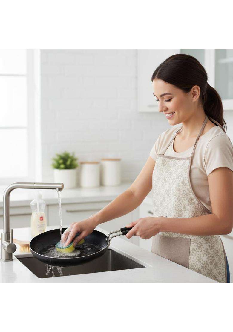 LAZYwindow Pure Iron Tadka Pan | 20 cm | 7.9 Inch | Induction Compatible - Indya