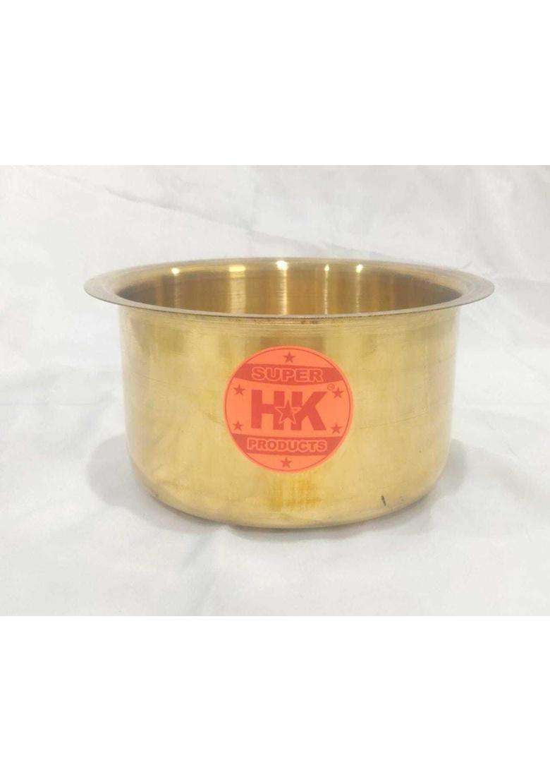 Super HK Products HK Aluminium Bhagona Tope with Lid for Kitchen Cooking | 2.5 L | 2.6 Qt - Indya