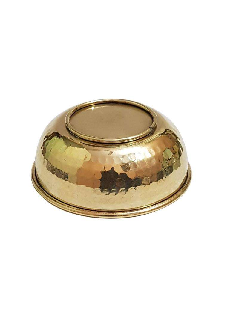 Pure Source India Brass Hammered Serving Bowl | 100 ml | 3.4 fl oz | Food Safe - Indya