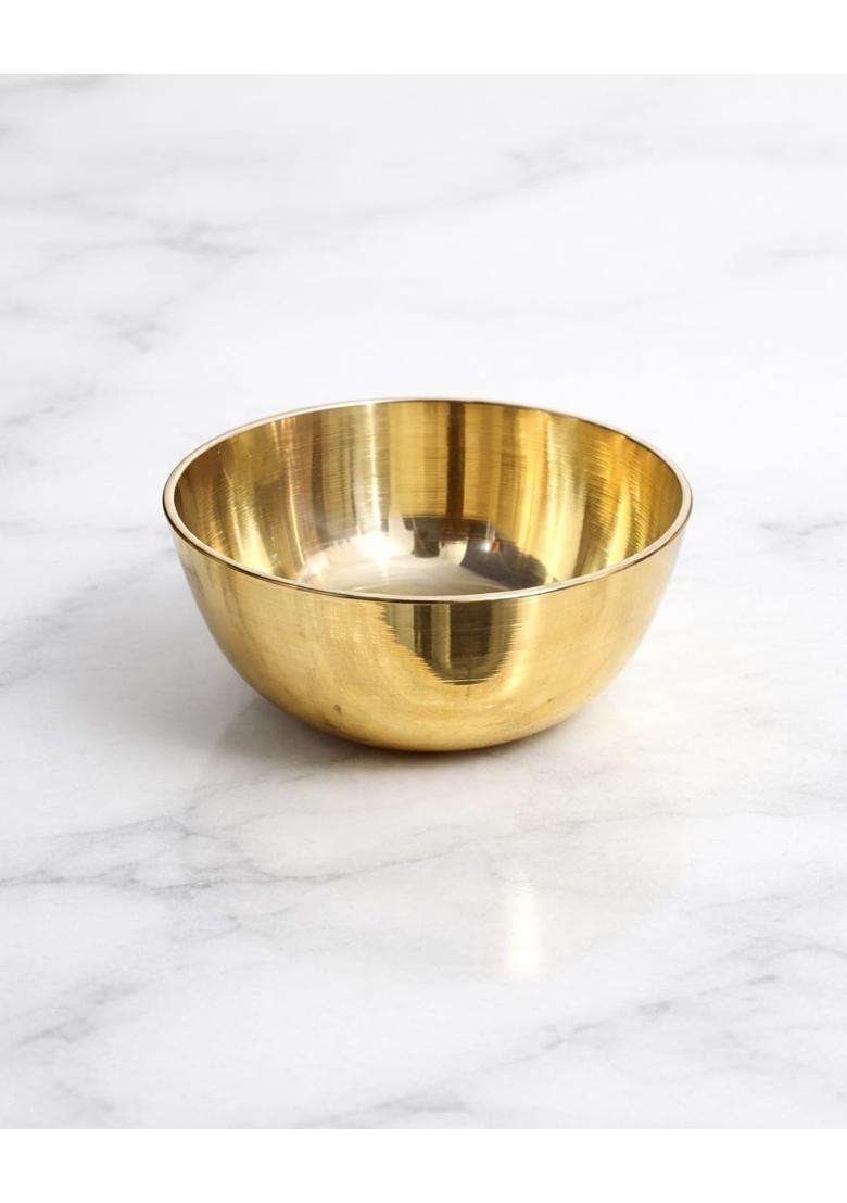 Desi Dhatu Pure Brass Pital Pooja Bowl | Pack of 4 | Handcrafted - Indya