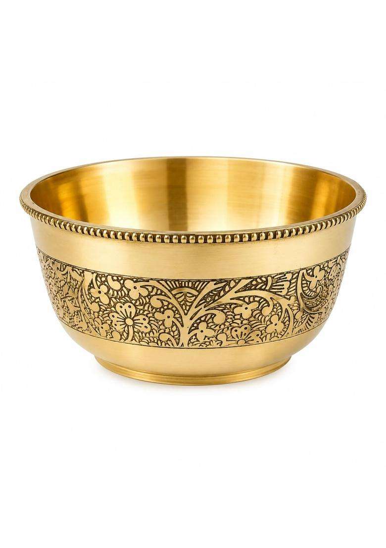 Pure Source India Brass Serving Bowl | 300 ml | 10.1 fl oz | 4 Inch - Indya