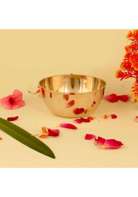 Gyarsilal's Pure Brass Pital Solid Serving and Dining Bowl | 100 ml | 3.4 fl oz