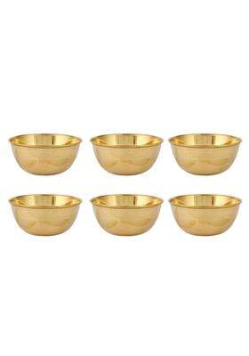 Gyarsilal's Pure Brass Pital Katori Bowl- Pieces | 200 ml | 6.8 fl oz | 6-Piece Set
