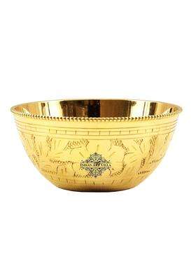 INDIAN ART VILLA Brass Curved Designer Bowl | 250 ml | 8.5 fl oz