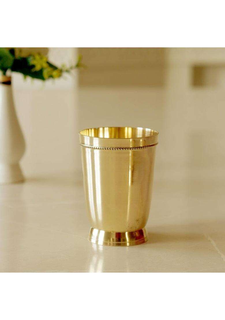 Brass Globe Medium Brass Glass | 200 ml | 6.8 fl oz - Indya