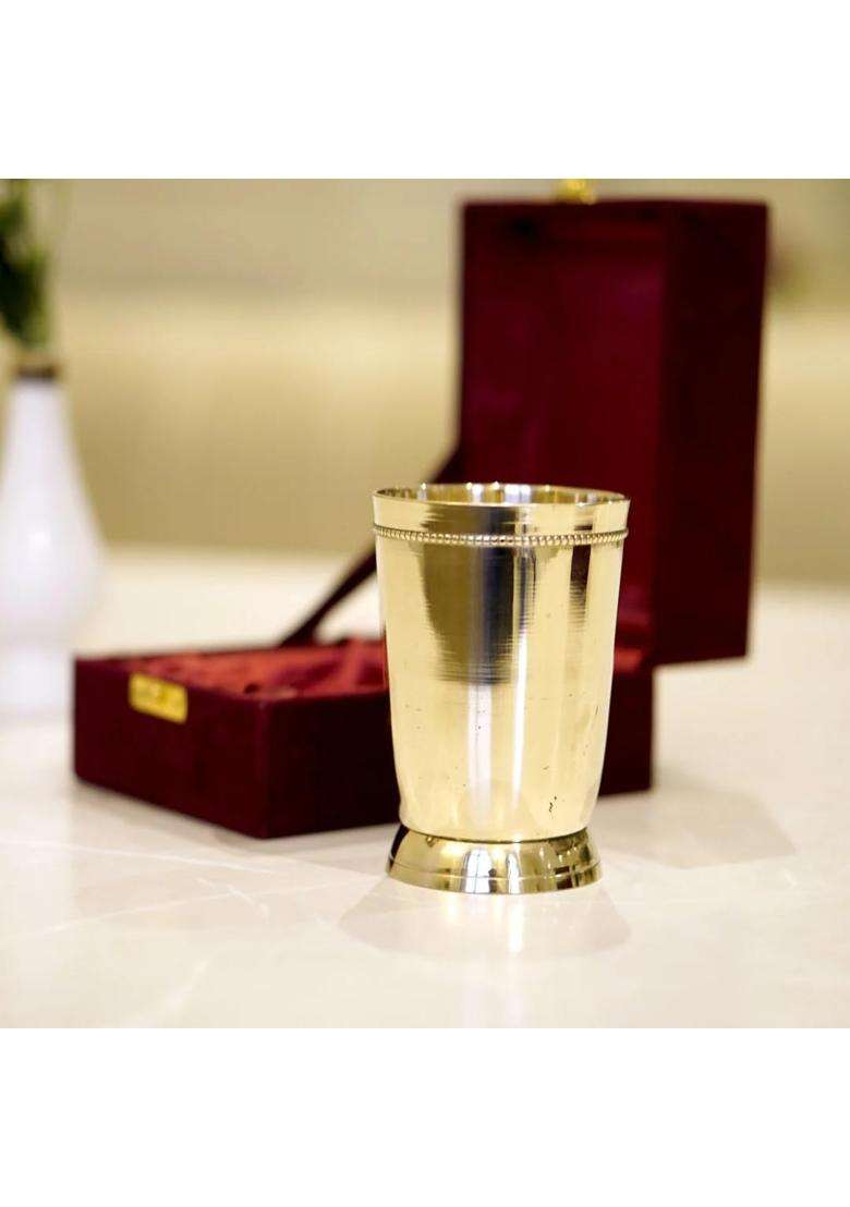 Brass Globe Plain Glass with Velvet Box - Indya