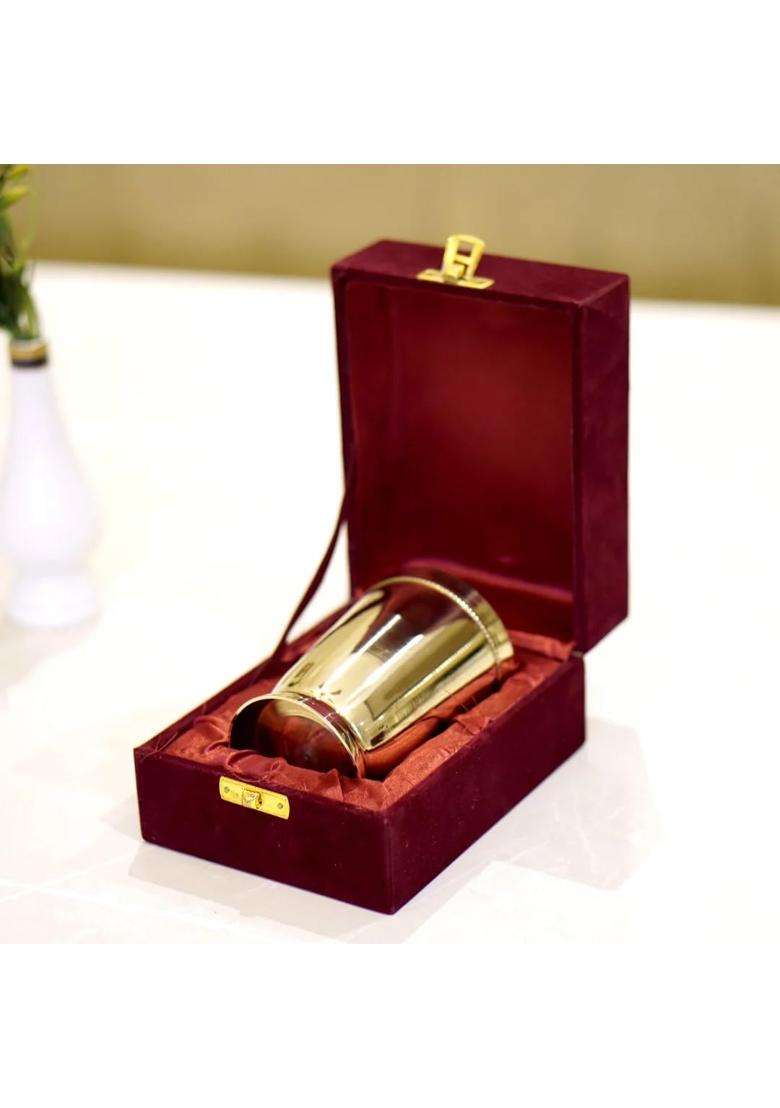 Brass Globe Plain Glass with Velvet Box - Indya