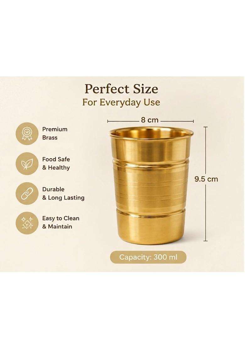 Desi Dhatu Brass Pital | Pack of 2 | With Lid - Indya