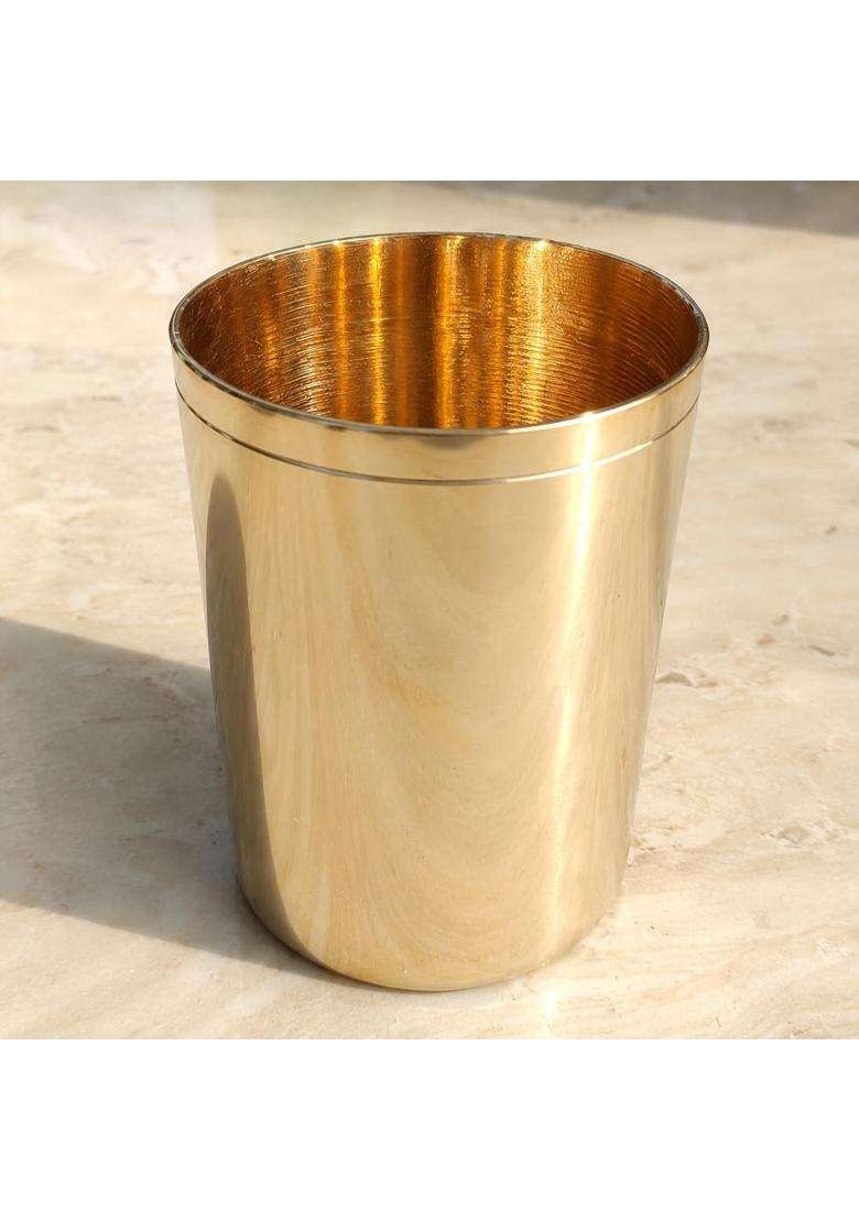 Pure Source India Bronze Kansa Glass Handmade | 200 ml | 6.8 fl oz - Indya