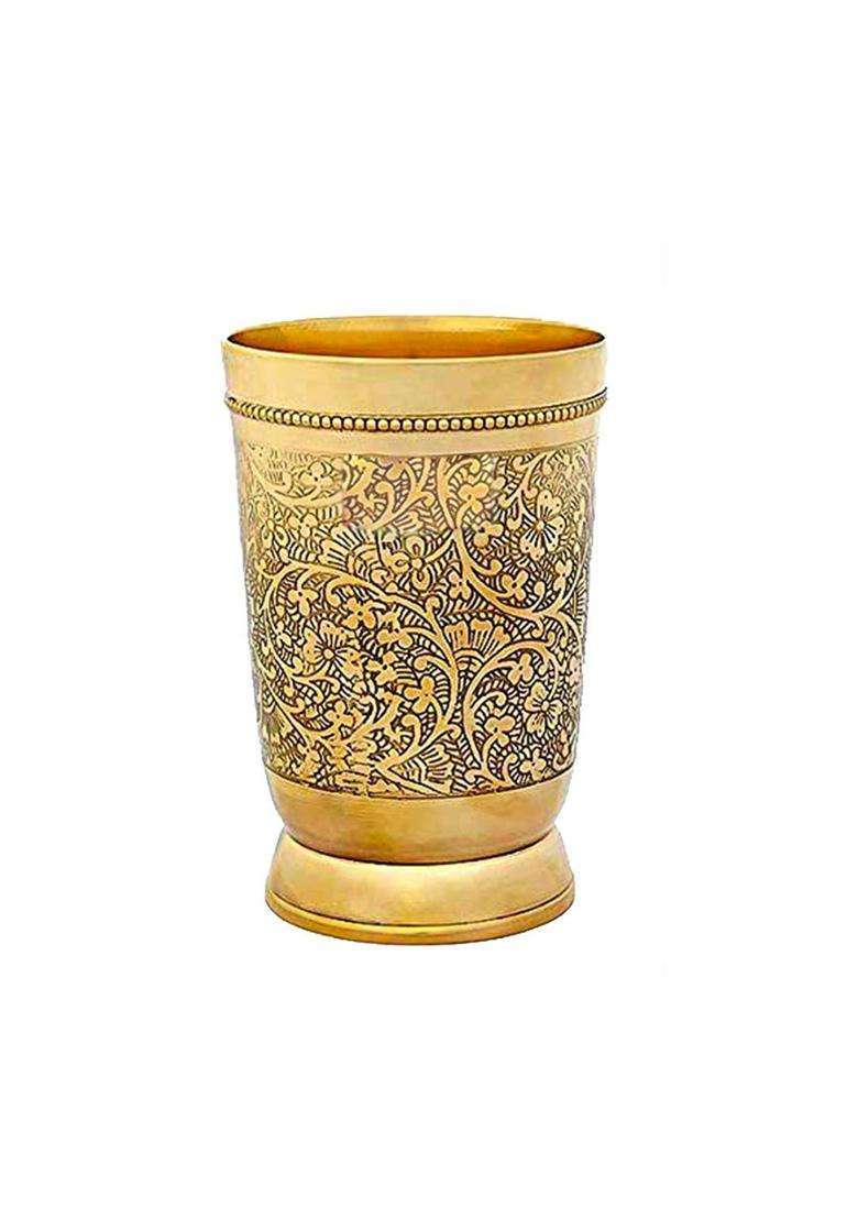 Karmbhumi Pure Brass Jug Pitcher | 1000 ml | 33.8 fl oz - Indya