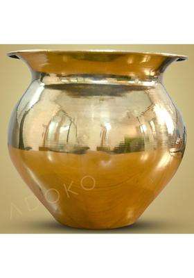 K.U.H.. Handmade Brass Kumkuma Lota Water Pot Kalash | 200 ml | 6.8 fl oz