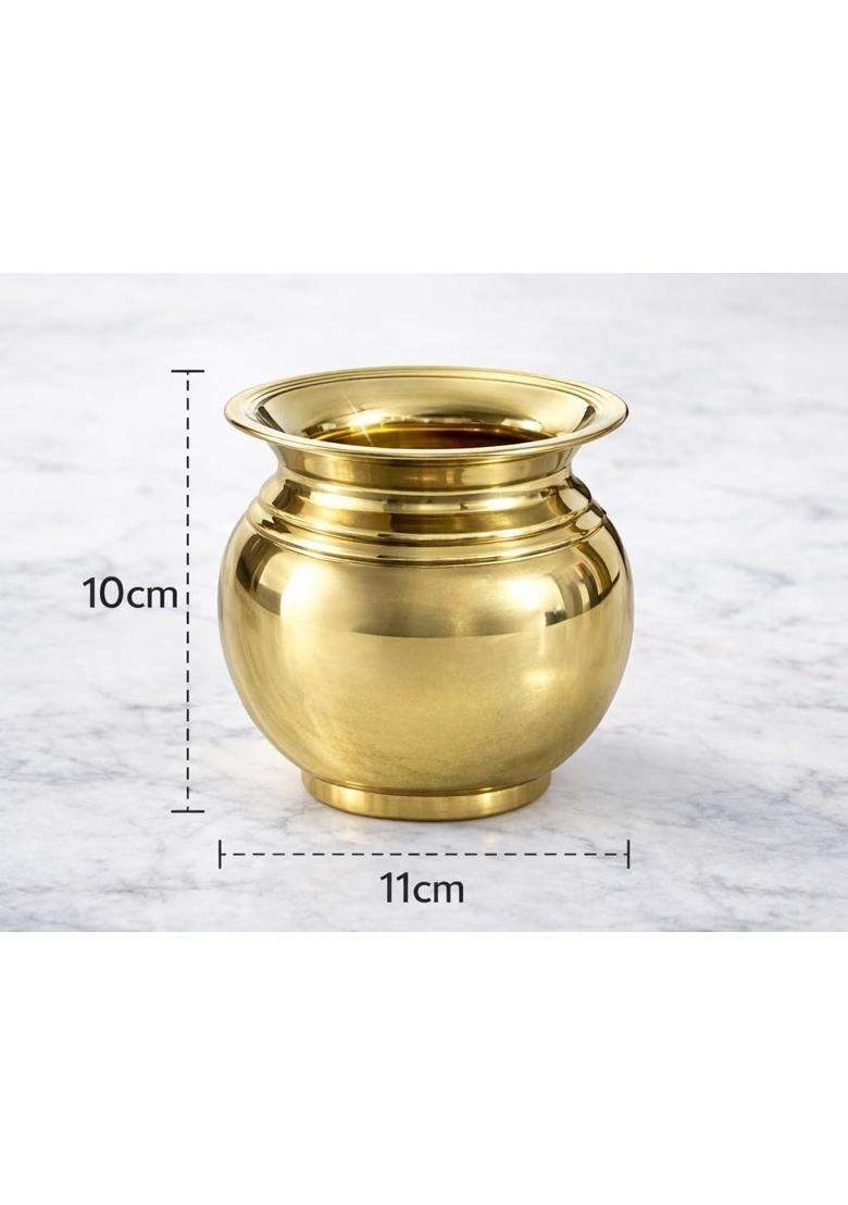 Desi Dhatu Brass Pital Lota Water Pot Kalash Chembu for Pooja - Indya
