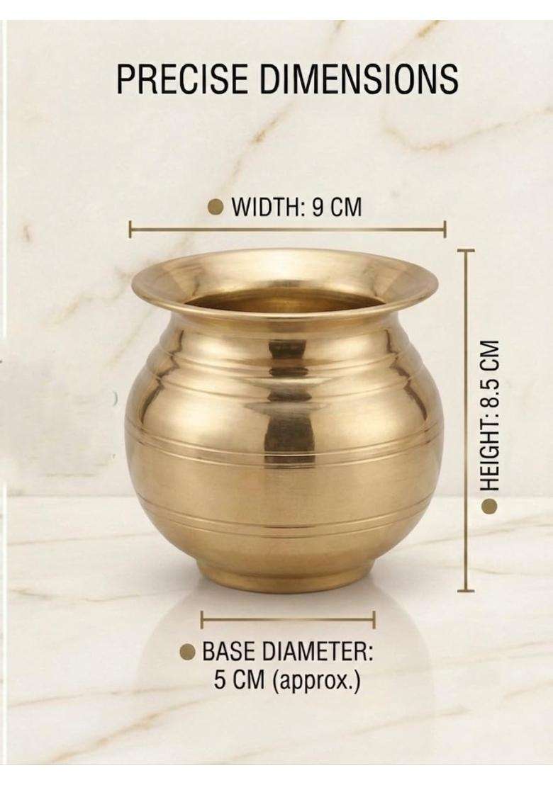 Desi Dhatu Pure Copper Tamba Lota Water Pot | 300 ml | 10.1 fl oz - Indya