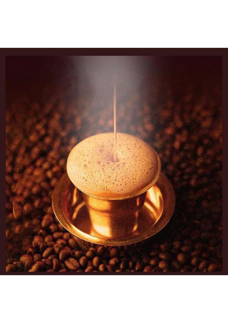 Adoko Traditional Brass Dabara Set for Filter Coffee and Tea | 100 ml | 3.4 fl oz | 4-Piece Set - Indya