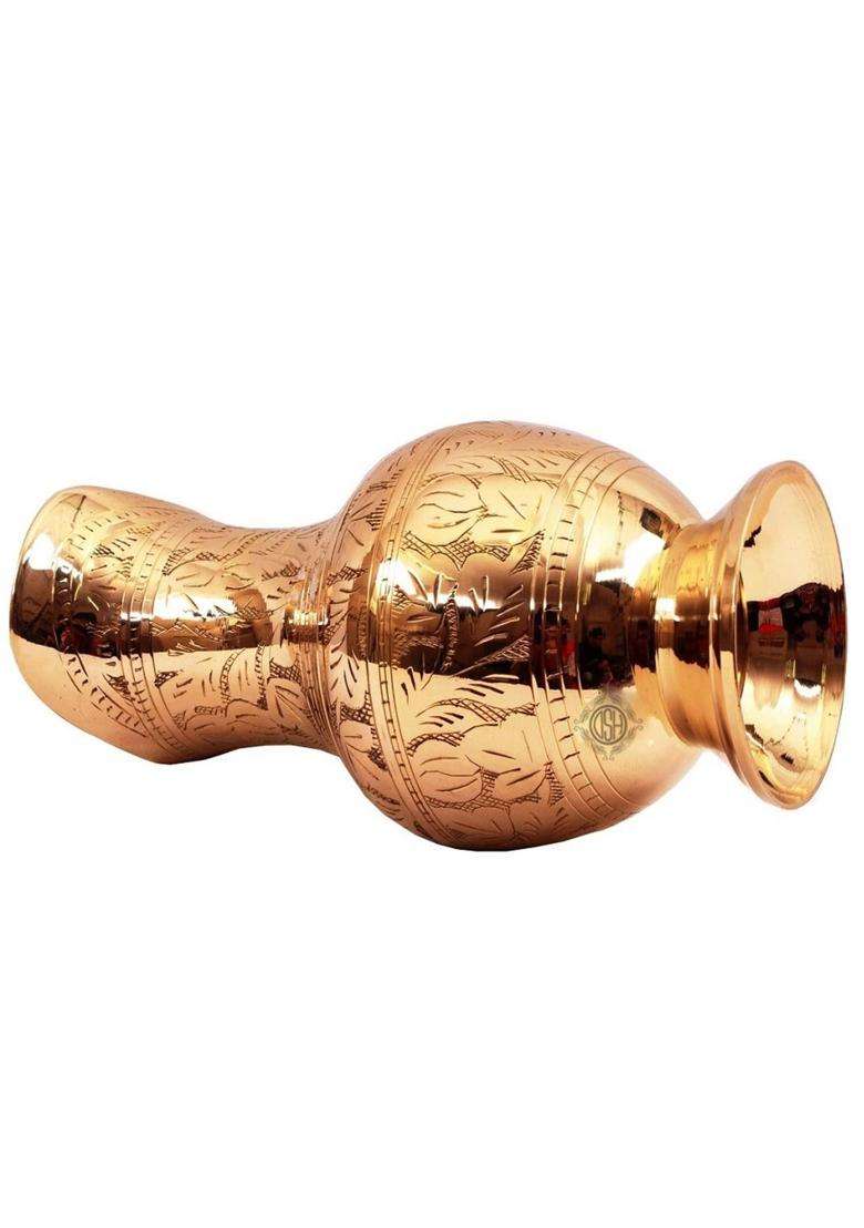 DSH CRAFTING YOUR CURIOSITY DSH Handcrafted Pure Brass Water Jug Golden | 1000 ml | 33.8 fl oz - Indya