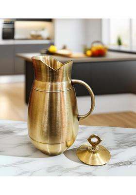 PTAL NAGRI Brass Designer Matte Finish Jug Pitcher | 1.5 L | 1.6 Qt
