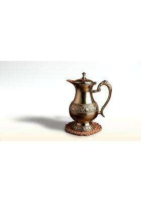 SHAAN mfg. Brass Water Jug with Lid | 1 L | 1.1 Qt | Handcrafted