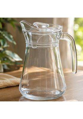 Pure Source India Glass Water Jug with Lid | 1.5 L | 1.6 Qt