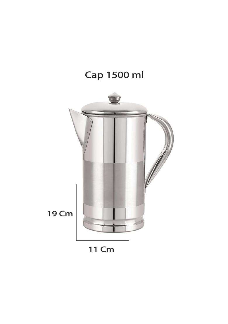 neelam Stainless Steel Lemon Jug | 1.5 L | 1.6 Qt - Indya