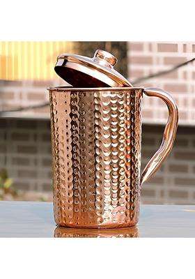 Adoko Pure Copper Hammered Water Jug | 2 L | 2.1 Qt | Handcrafted
