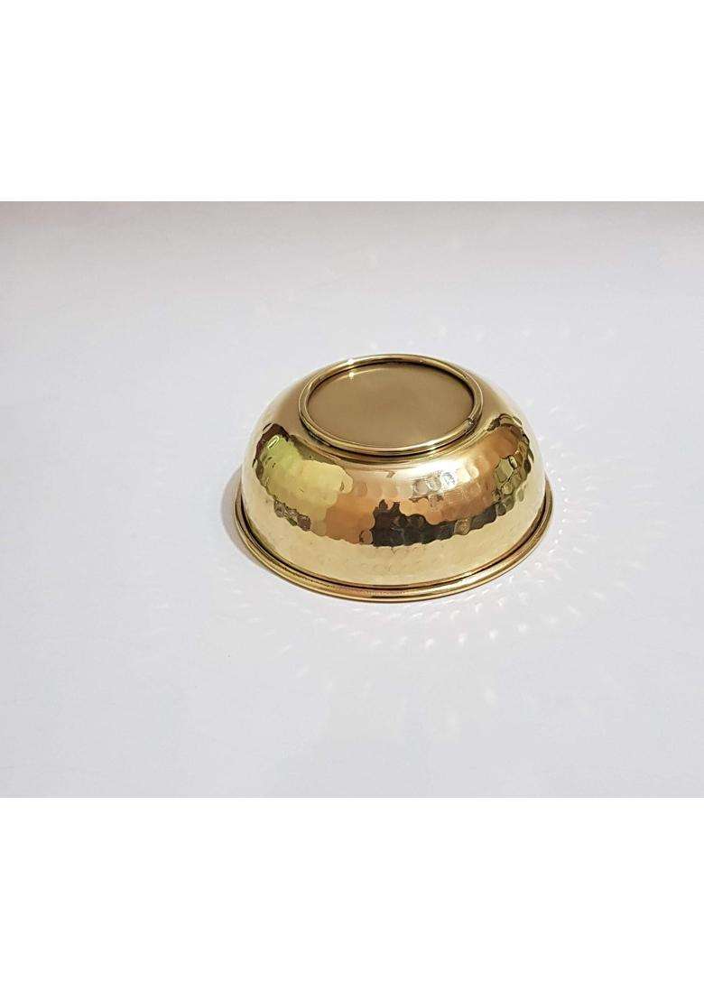 Pure Source India Brass Hammered Serving Bowl | 200 ml | 6.8 fl oz - Indya