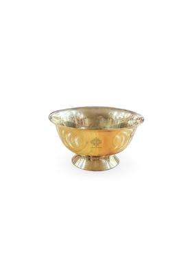 INDIAN ART VILLA Brass Hammered Finger Bowl | 500 ml | 16.9 fl oz | 5.4 Inch