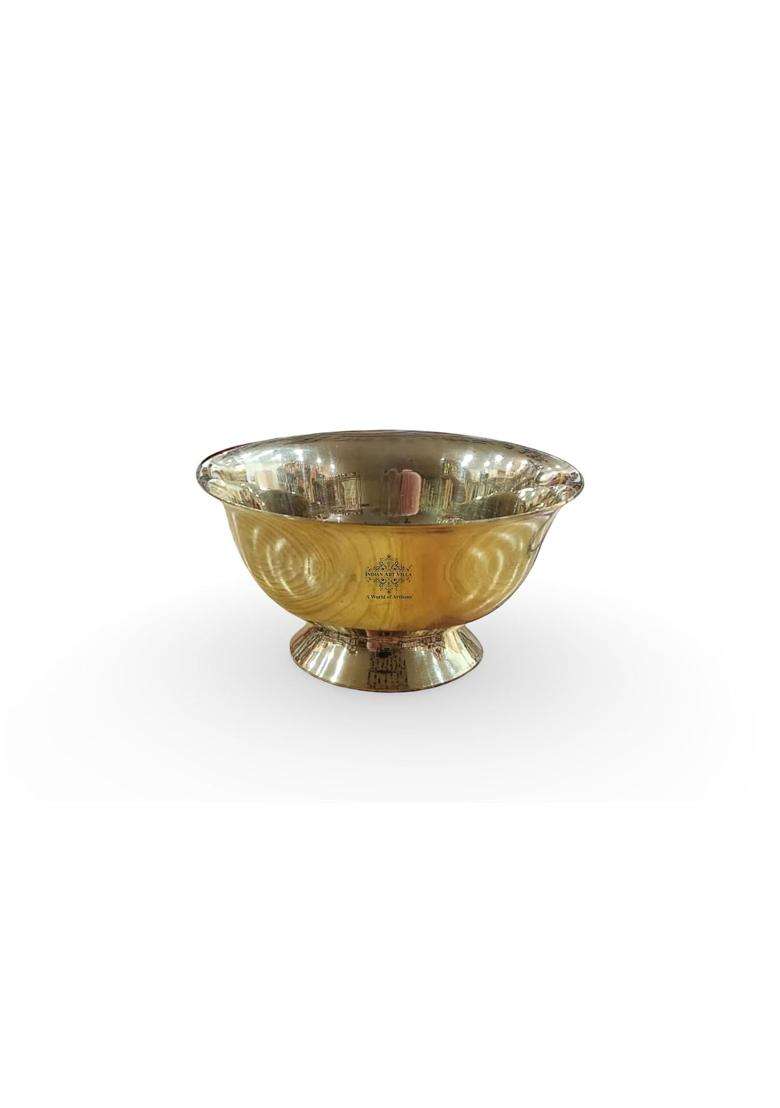 INDIAN ART VILLA Brass Hammered Finger Bowl | 500 ml | 16.9 fl oz | 5.4 Inch | 6-Piece Set - Indya