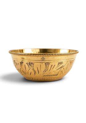 INDIAN ART VILLA Pure Brass Bowl | 100 ml | 3.4 fl oz