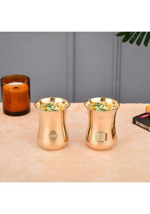 THE HEALING STORE Bronze Kansa Glass Capacity | 200 ml | 6.8 fl oz