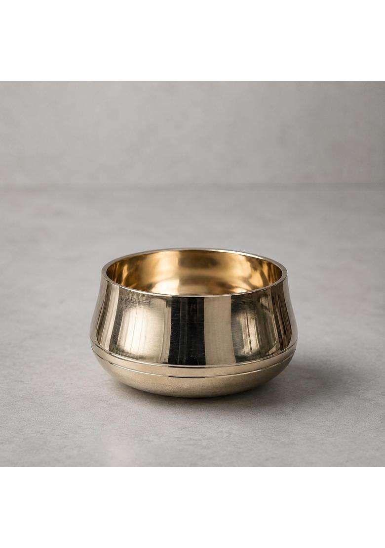 SHIV SHAKTI ARTS Kansa Bronze Bowl | 100 ml | 3.4 fl oz | 7 cm | 2.8 Inch - Indya
