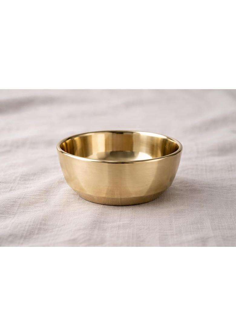 Desi Dhatu Pure Kansa Katori Traditional Bronze | 250 ml | 8.5 fl oz | Pack of 2 - Indya
