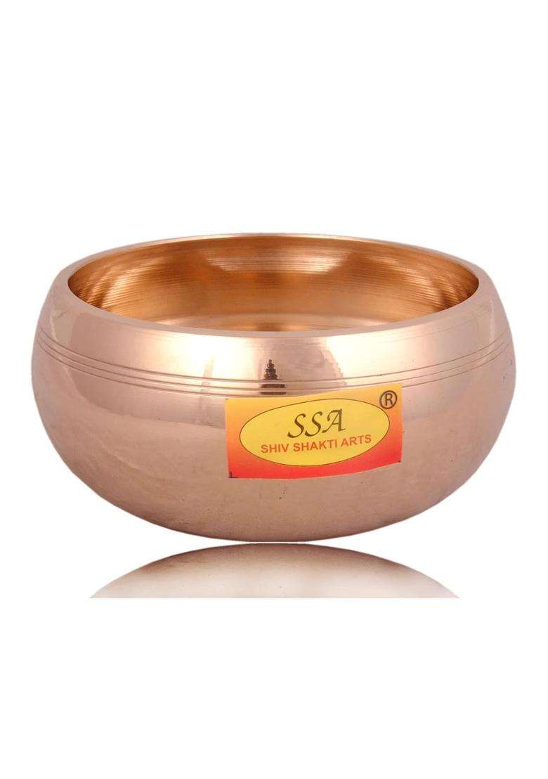 SHIV SHAKTI ARTS Pure Bronze Kansa Bowl | 500 ml | 16.9 fl oz - Indya