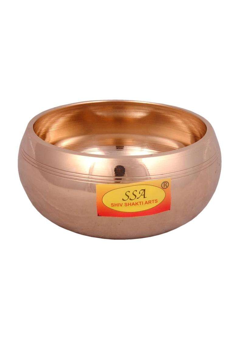 SHIV SHAKTI ARTS Pure Bronze Kansa Bowl | 500 ml | 16.9 fl oz - Indya