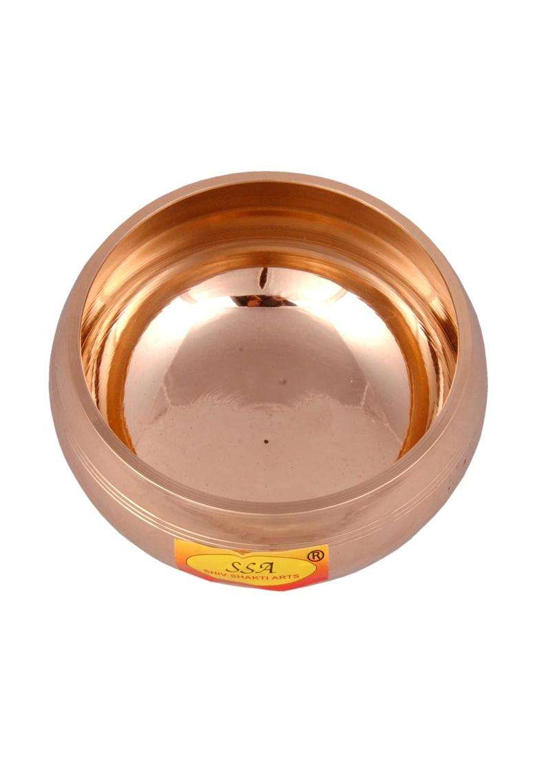 SHIV SHAKTI ARTS Pure Bronze Kansa Bowl | 500 ml | 16.9 fl oz - Indya