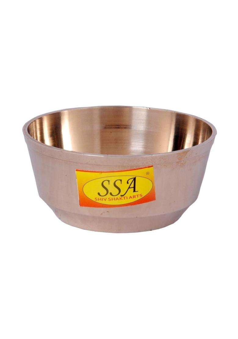 SHIV SHAKTI ARTS Pure Bronze Kansa Bowl Katori for Serving Food | 150 ml | 5.1 fl oz - Indya