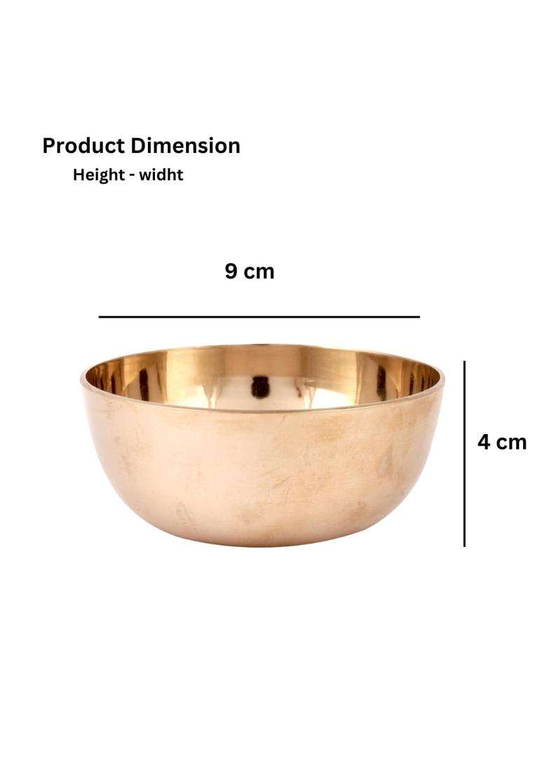 JGS Bronze Kansa Solid Bowl | 250 ml | 8.5 fl oz - Indya