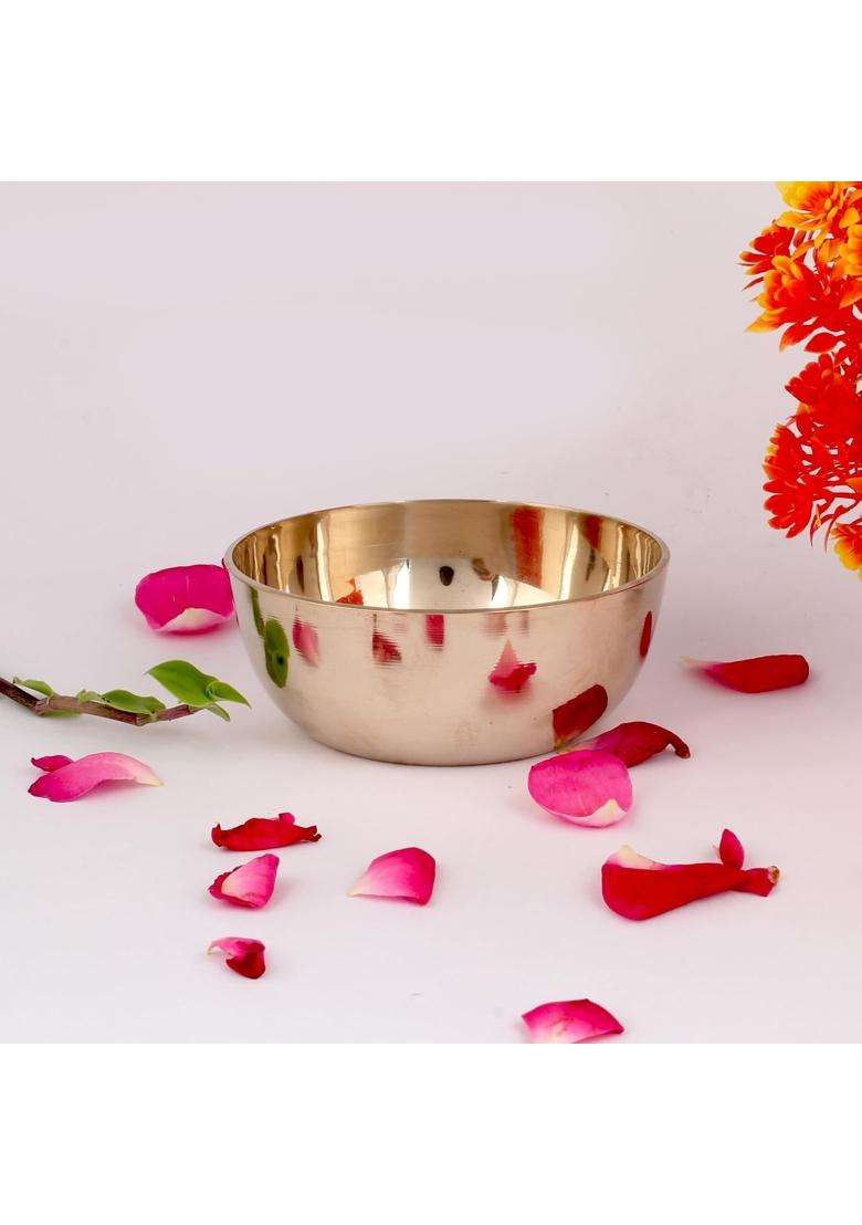 JGS Bronze Kansa Solid Bowl | 250 ml | 8.5 fl oz - Indya
